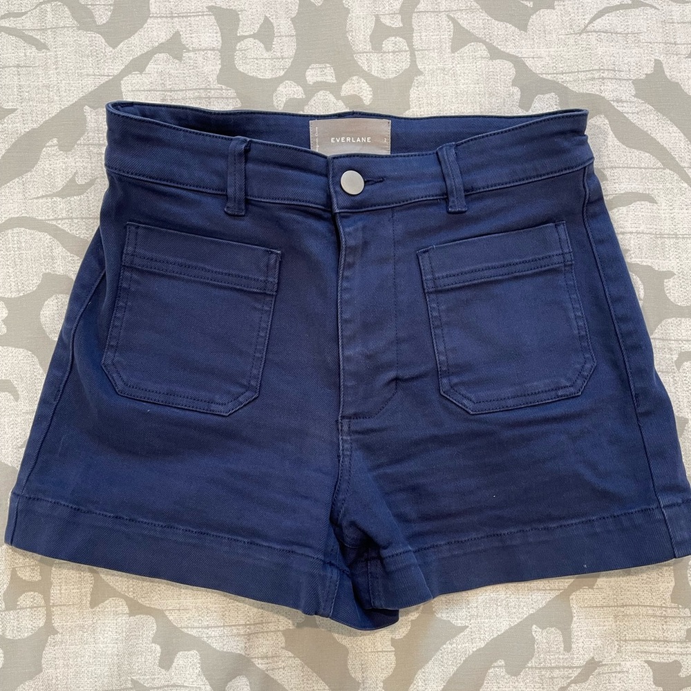 Everlane - Patch Pocket Short - Navy - Size 2